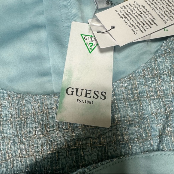 New Guess Women's Daphnee Metallic-Threaded Tweed Mini Dress Size Small - Picture 15 of 16